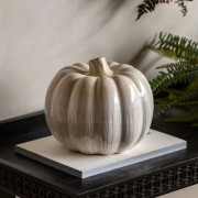 Natural Ceramic Pumpkin 20cm